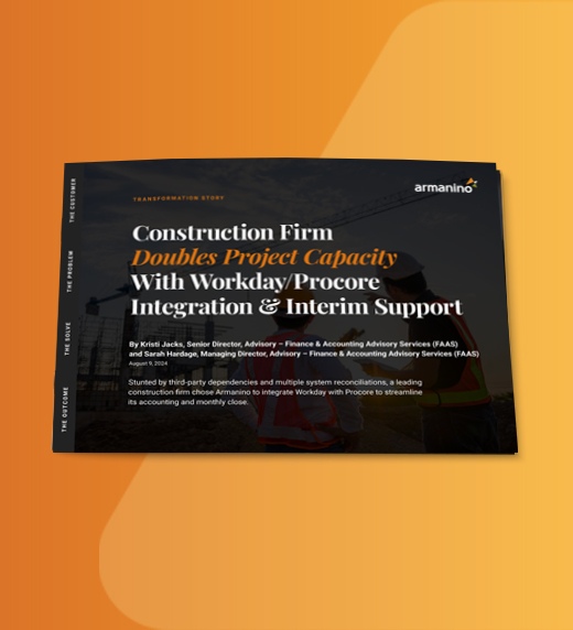 Construction Firm Doubles Project Capacity With Workday/Procore Integration & Interim Support